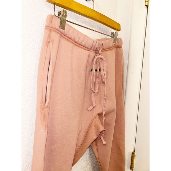 FEAR OF GOD x Essentials 🌫️RARE🌫️ Fleece Jogger drawstring Pant in BLUSH SZ: S - Picture 9 of 16